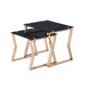 Glass Top 2-Piece Nesting Tables Set W892