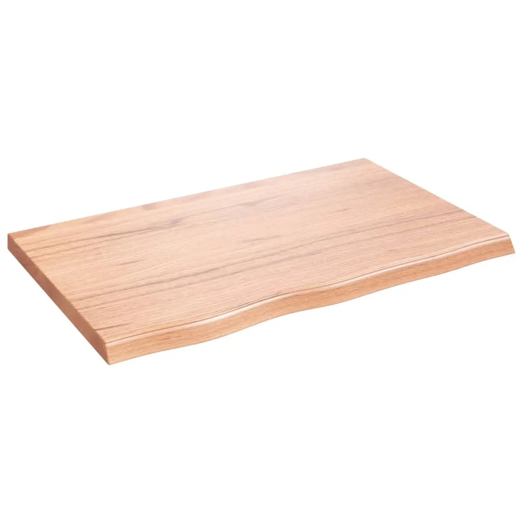Light Brown Oak Wood Wall Shelf V49282