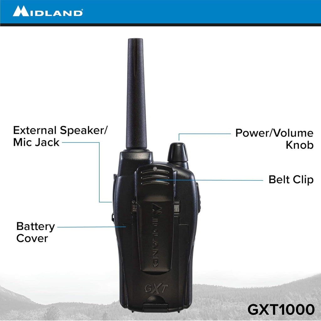 GMRS Two Way Radio with NOAA Weather Scan and Alert, 50 Channels, 10 Radios K478240