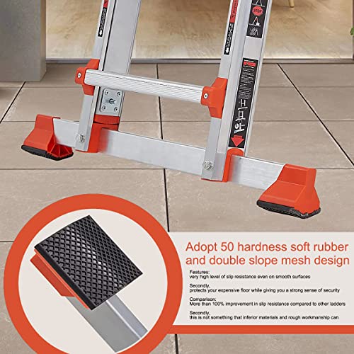 5 Step 17 Ft Anti-Slip Multi Position Aluminum Ladder T53683
