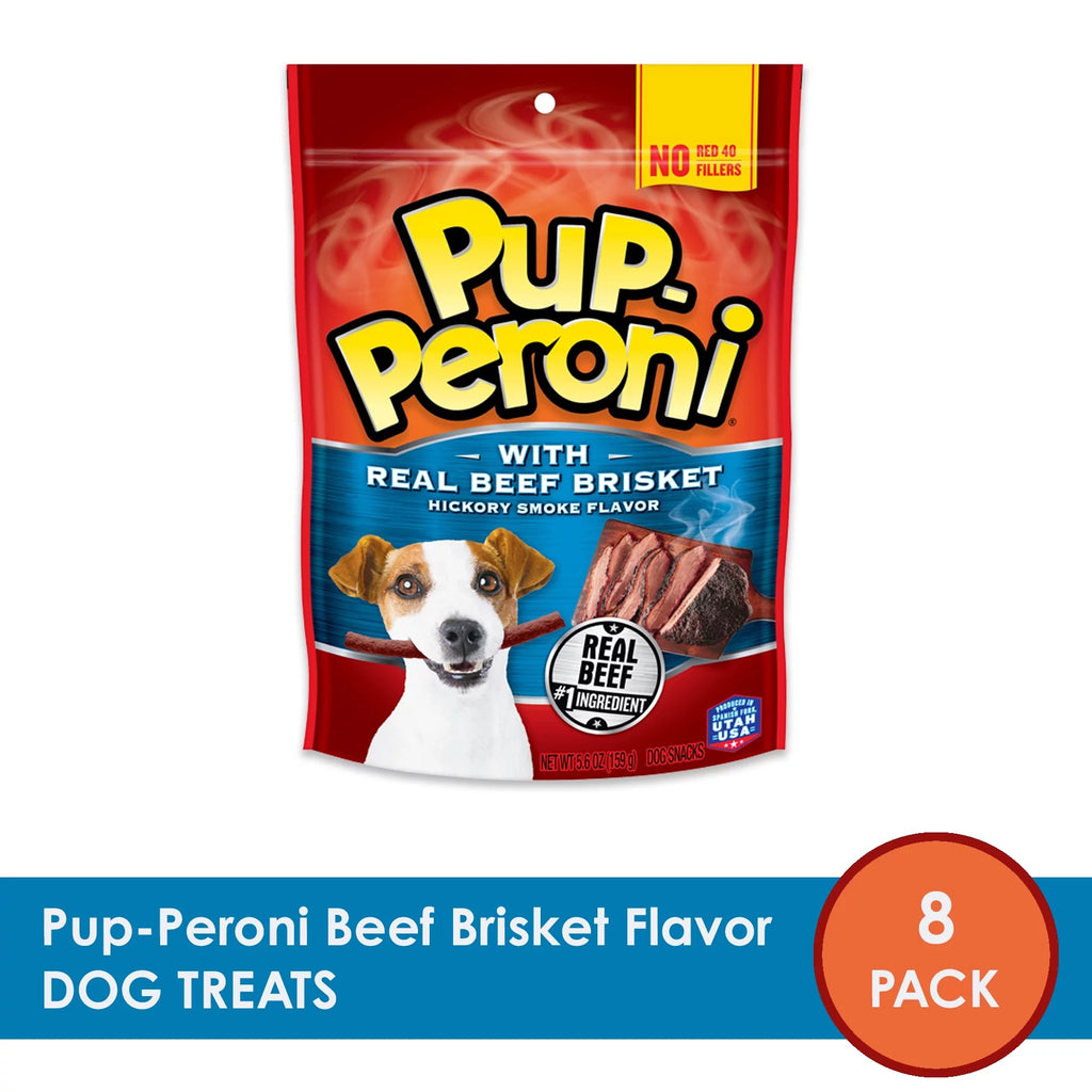 Real Beef Brisket Dog Treats 5.6oz Bag Pack of 8 U307837