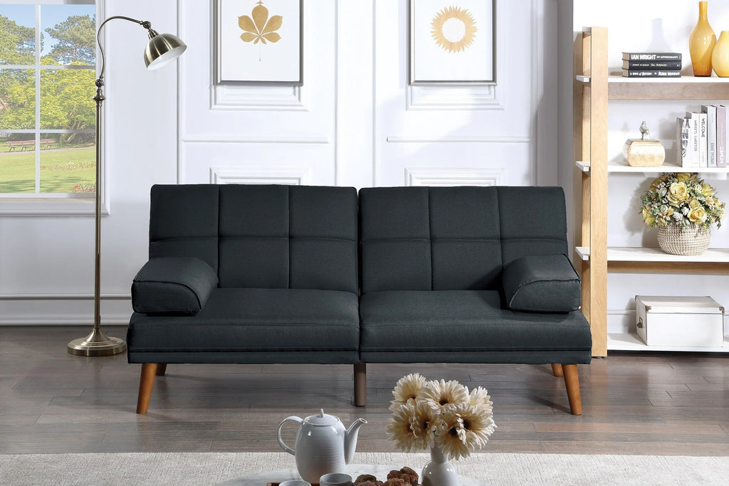 Black 2pc Sectional Sofa Set E5205