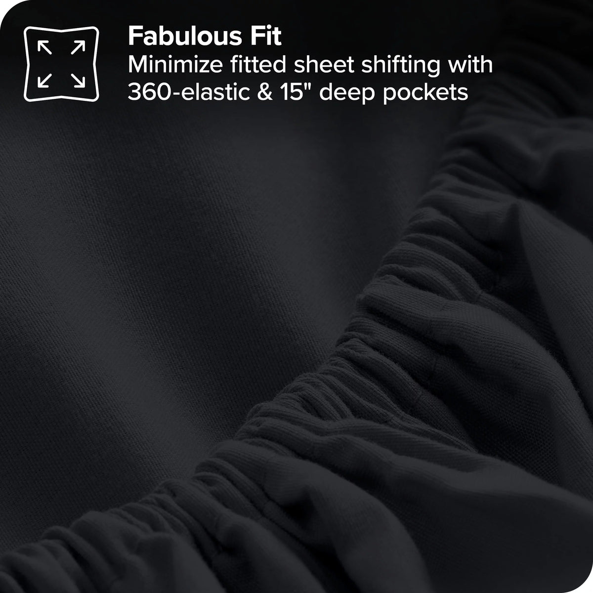 7-Piece Bed-in-a-Bag Full XL Black Sheet Set P682086