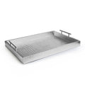 Silver Alligator Tray with Metal Handles P190179