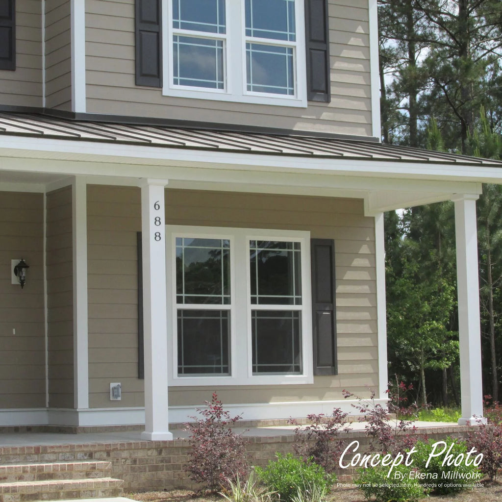 Gloss White Square Aluminum Column with Capital & Base K97590