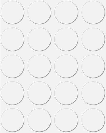 Magnetic Round Indicators White PK20 Y777