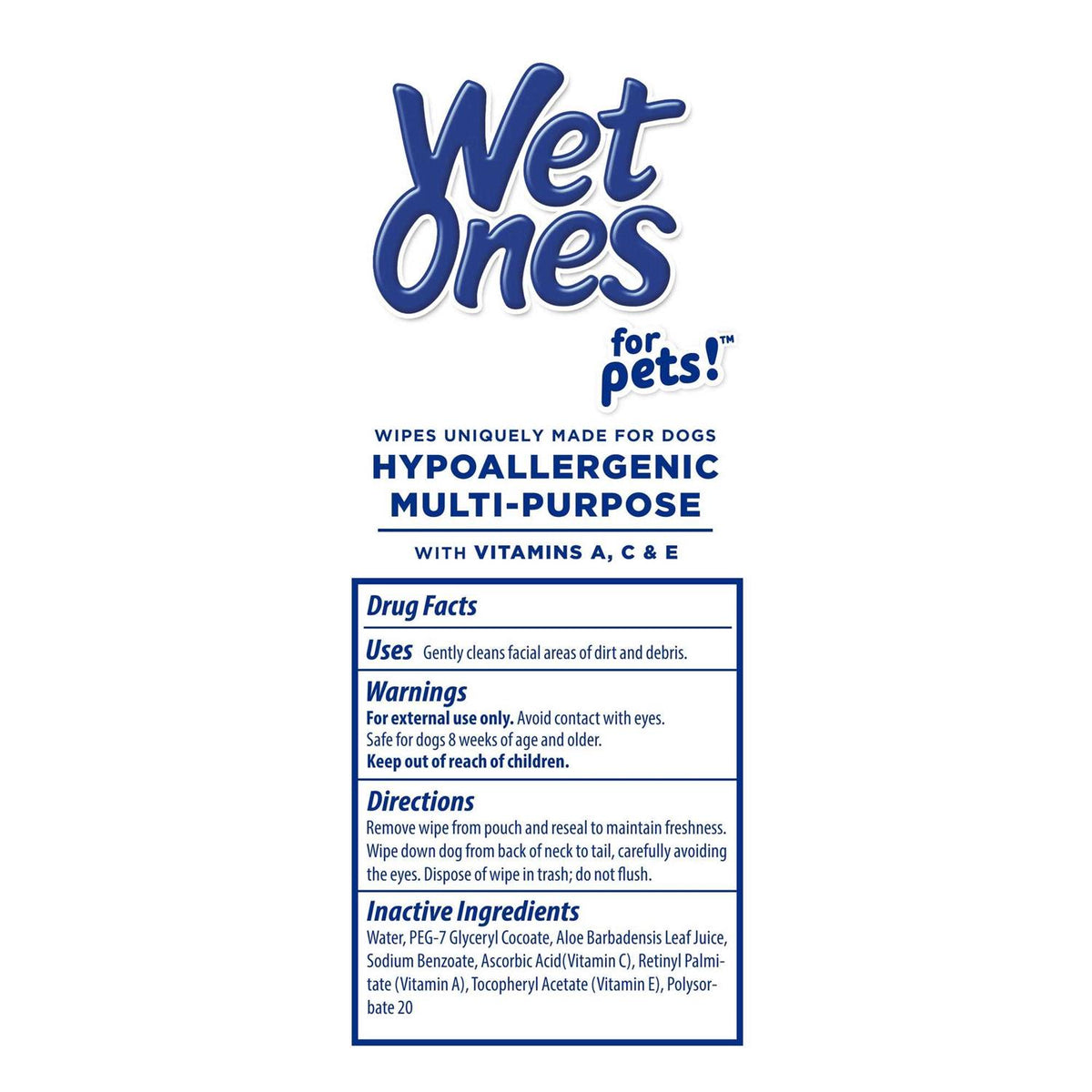 Hypoallergenic Multi-Purpose Dog Wipes B92080