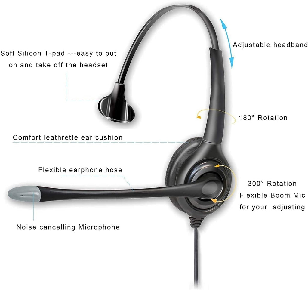 USB Headset with Microphone Noise Cancelling Pack of 2 C2727