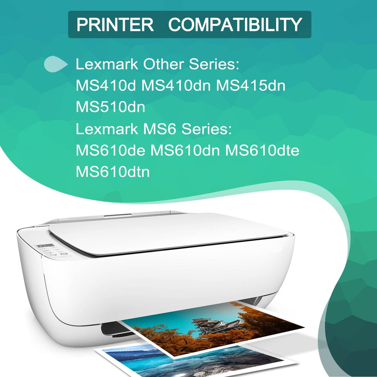 2 Pack Black Remanufactured Toner Cartridge for Lexmark Printer A33508