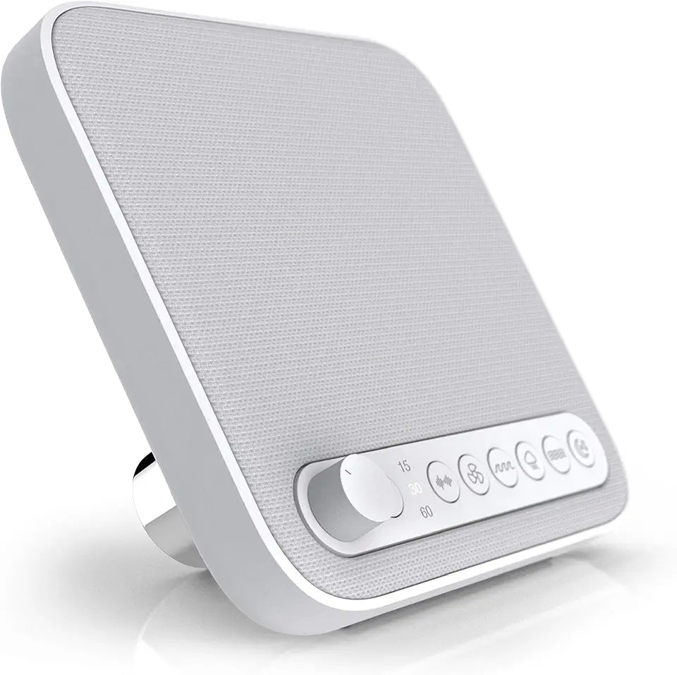 White Sleep Sound Machine with USB Charger G200