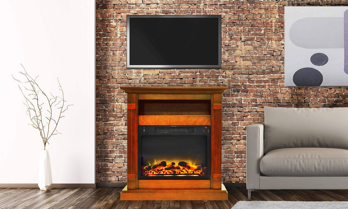 34 in. Electric Fireplace and Mantel A862594