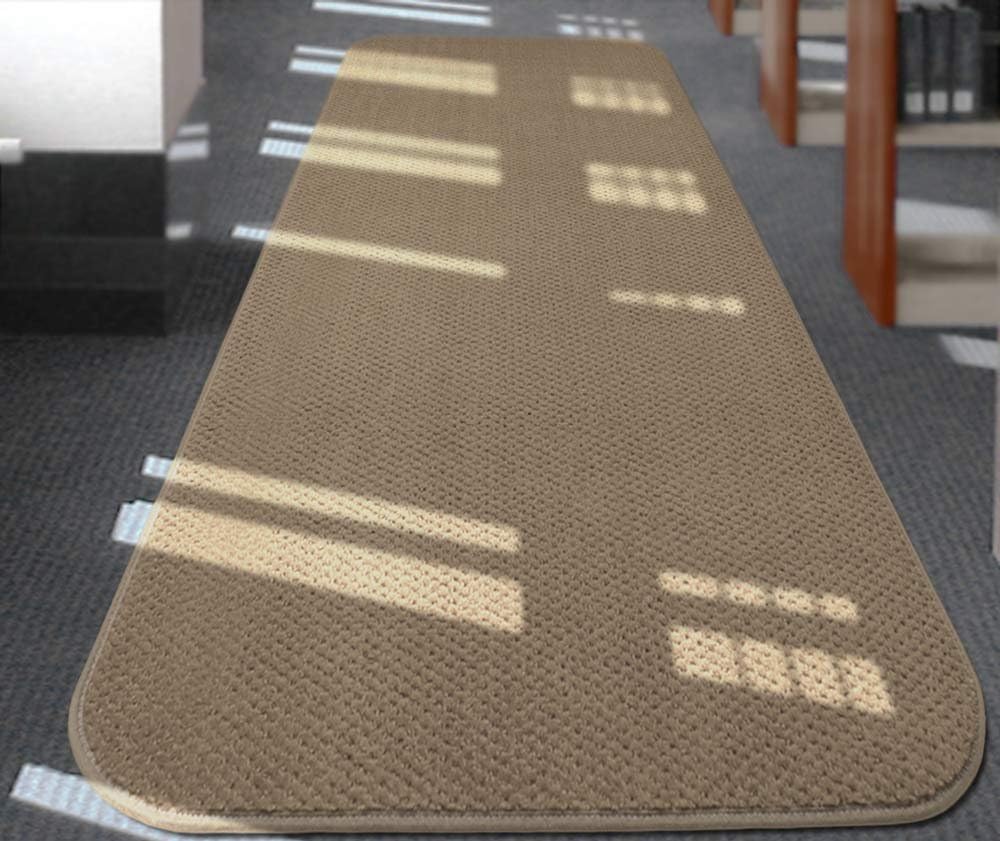 Skid-Resistant Carpet Runner - Camel Tan - 8 Feet X 27 Inches B1334