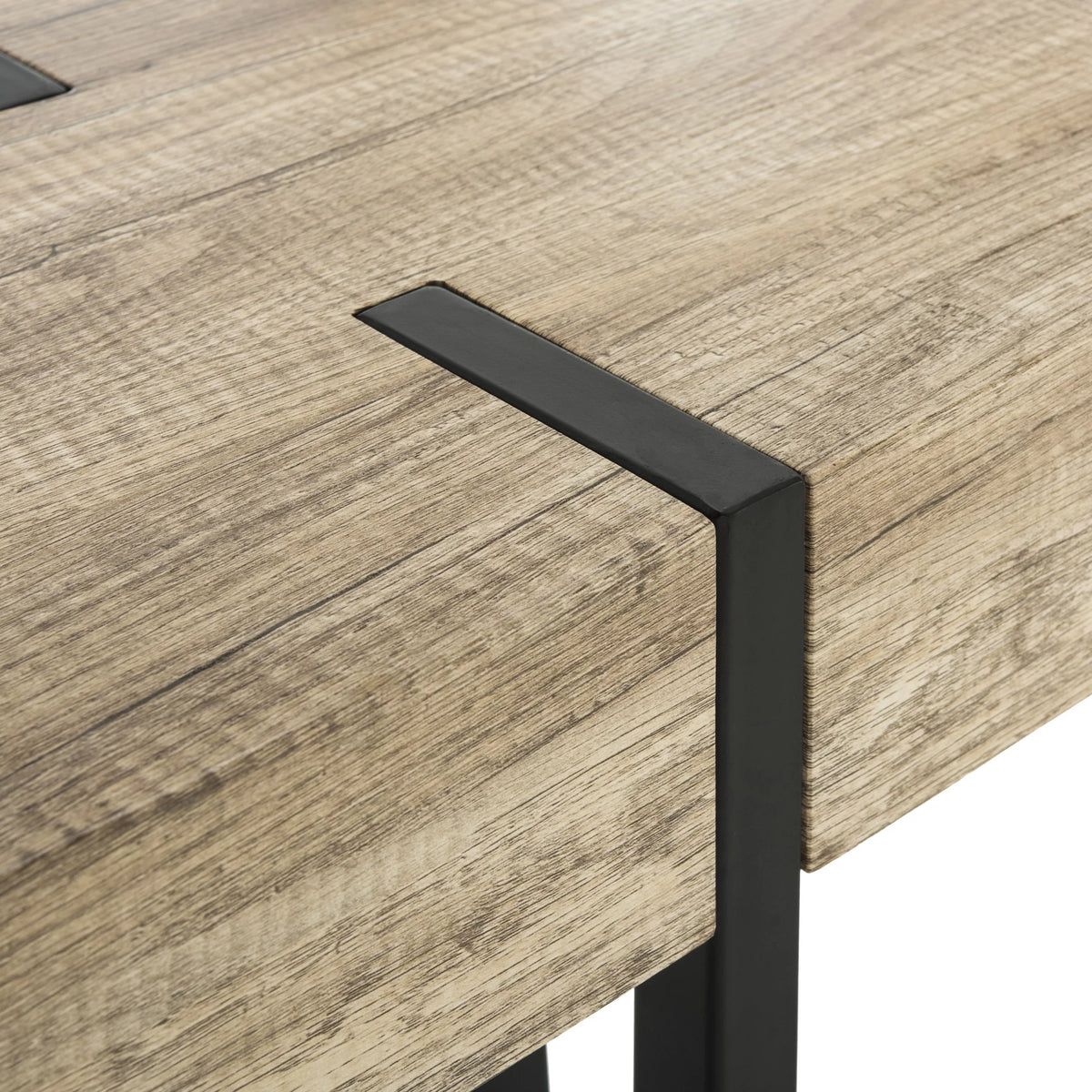Brown Mid-Century Wood Top Console Table B88911