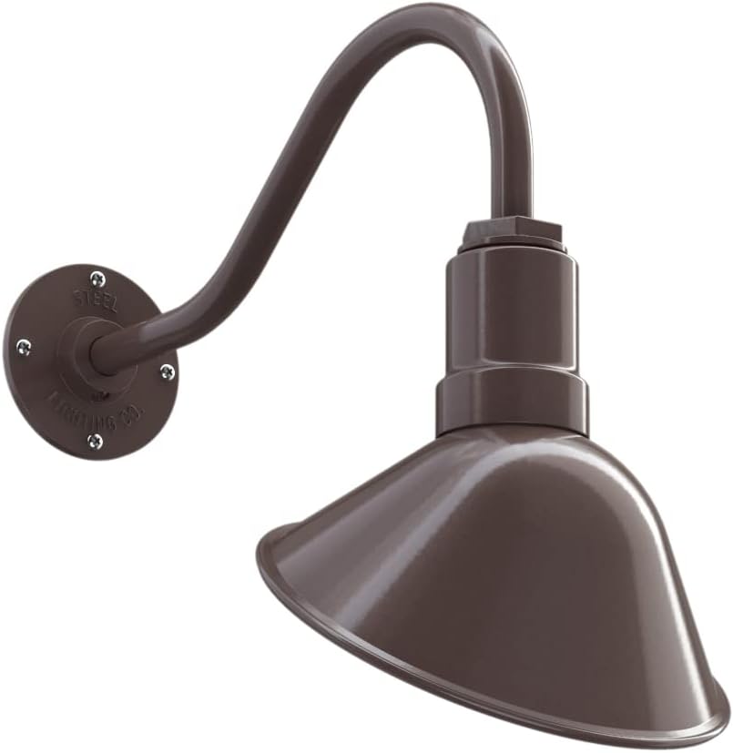 9 inch Dome 11 inch Straight Arm Matte Black Sign Light Q917