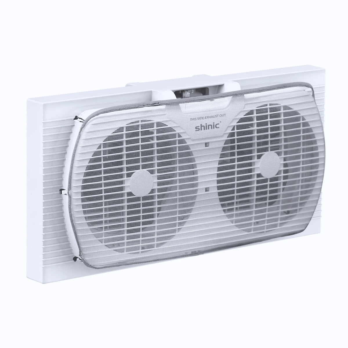 9 3-Speed Twin Window Fan with Bug Screen, White K4912