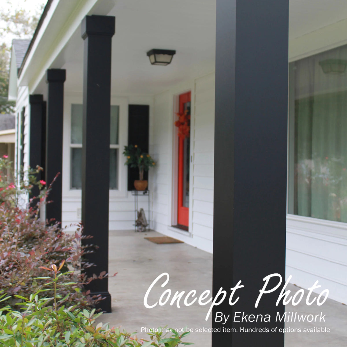 Gloss White Square Aluminum Column with Capital & Base K97590
