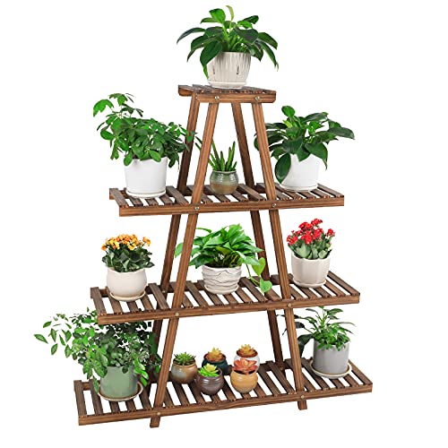 4 Tier Wood Plant Stand H720