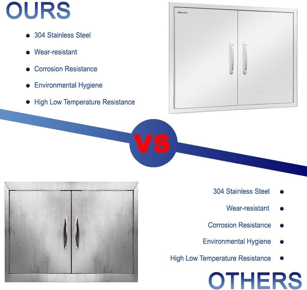 Stainless Steel Double Access Door for Outdoor Kitchen W755