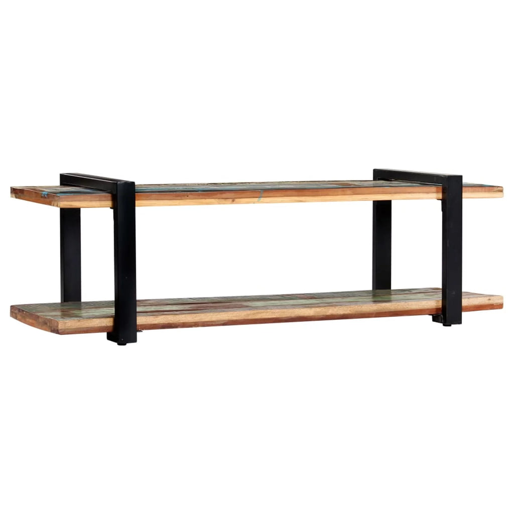 Reclaimed Wood TV Stand with Bottom Shelf C42620