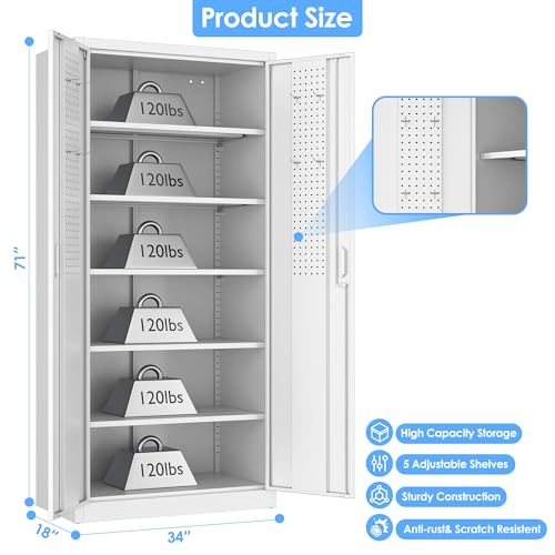 Black Metal Storage Cabinets with Pegboards and Hooks L4547