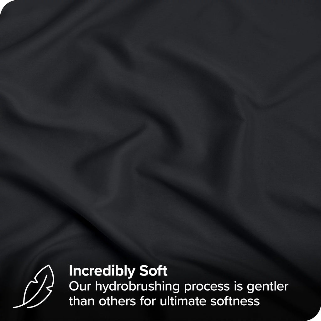 7-Piece Bed-in-a-Bag Full XL Black Sheet Set P682086