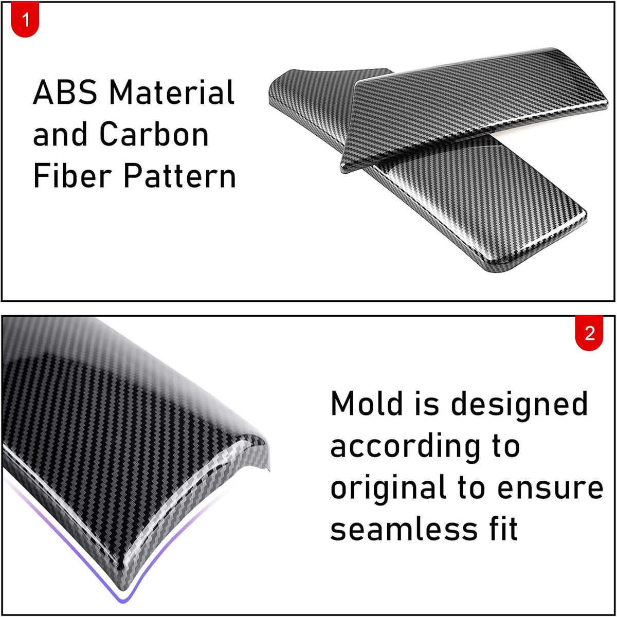 2 PCs Carbon Fiber Console Covers D8255
