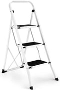 3-Step Folding Step Stool with Anti-Slip Pedal and Handrails A92410
