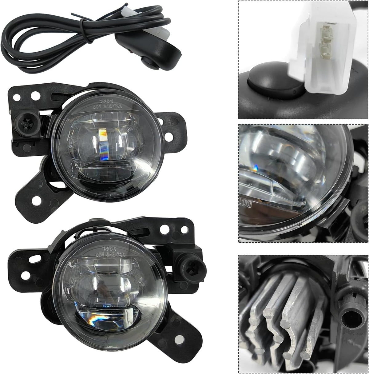 Front Fog Light Assembly with Bezel Cover and Harness for Chevy Colorado 2023 2024 T697756