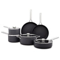 10 Piece Hard Anodized Nonstick Cookware Set, Black V7078