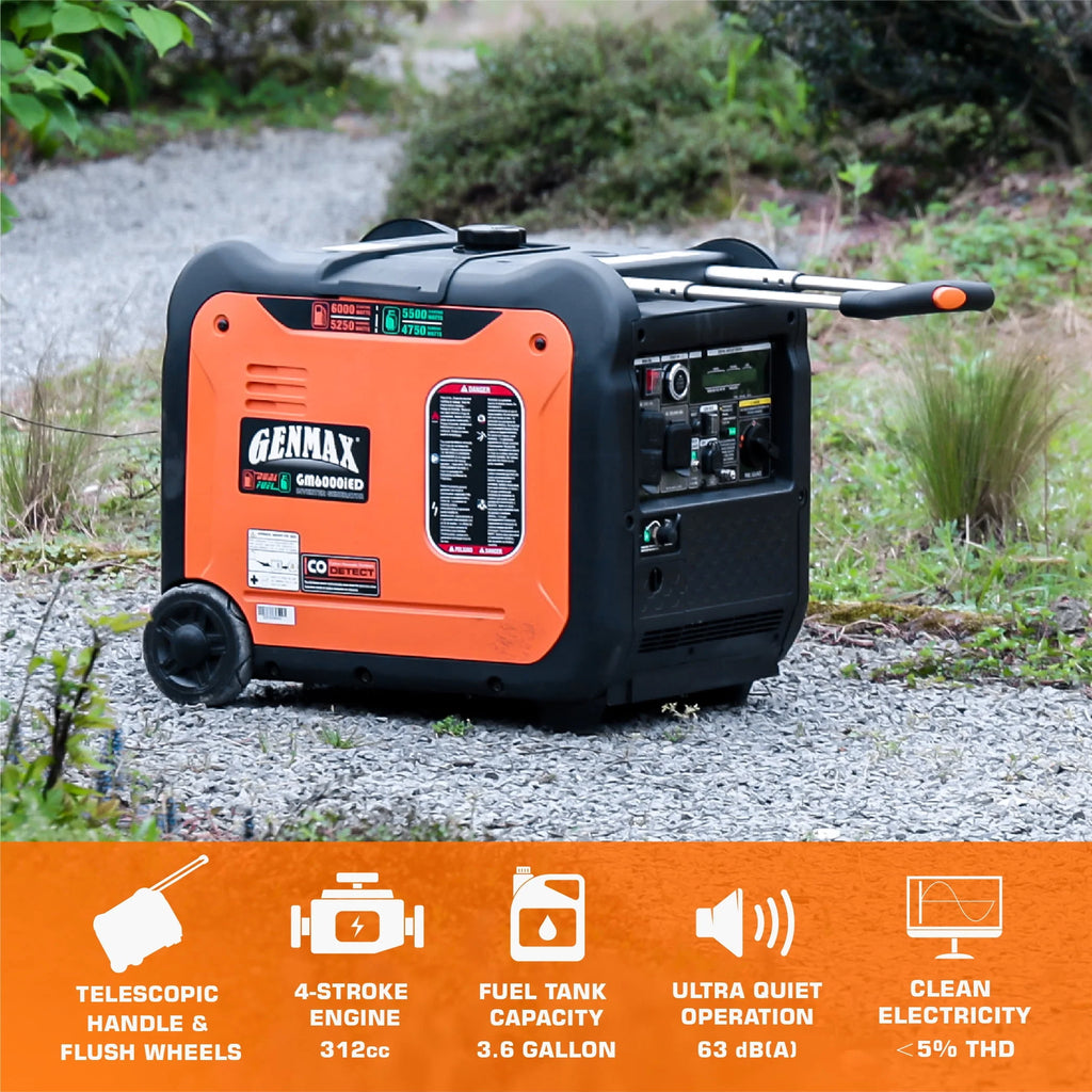 6000W Dual Fuel Portable Inverter Generator with Remote/Electric Start I226969