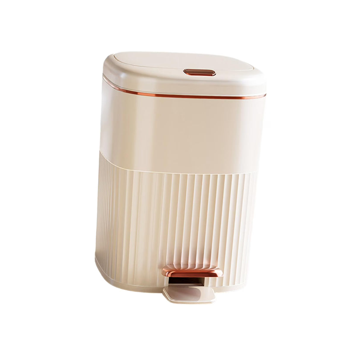 White Aureate 8L Step Trash Can Y9541