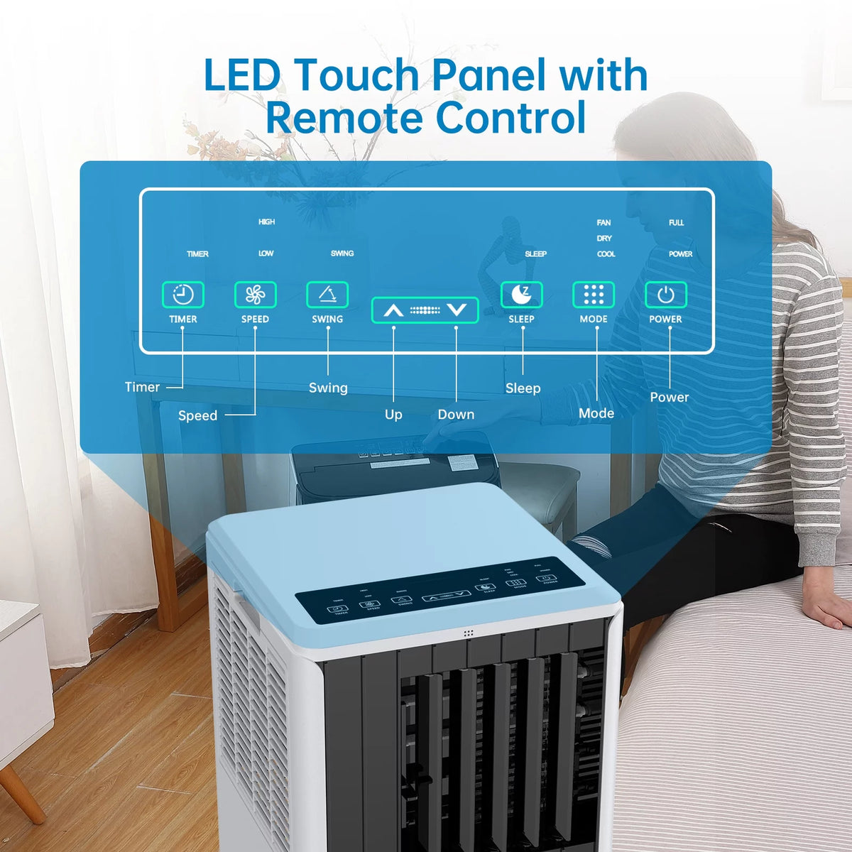 8,000 BTU Portable Air Conditioner with Remote Control N70352