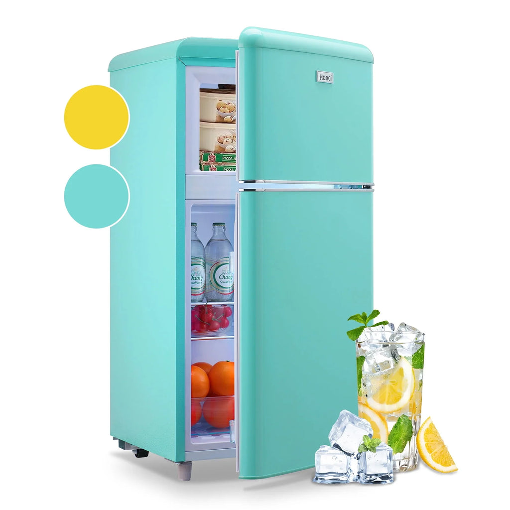 3.5 Cu.ft Blue Mini Fridge with Freezer Z637236