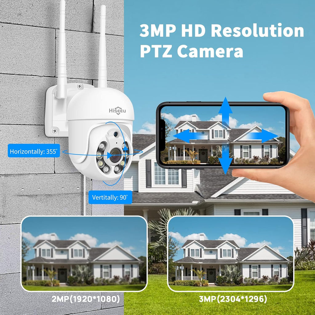 3MP Outdoor Wireless Security Camera with Floodlights G663477