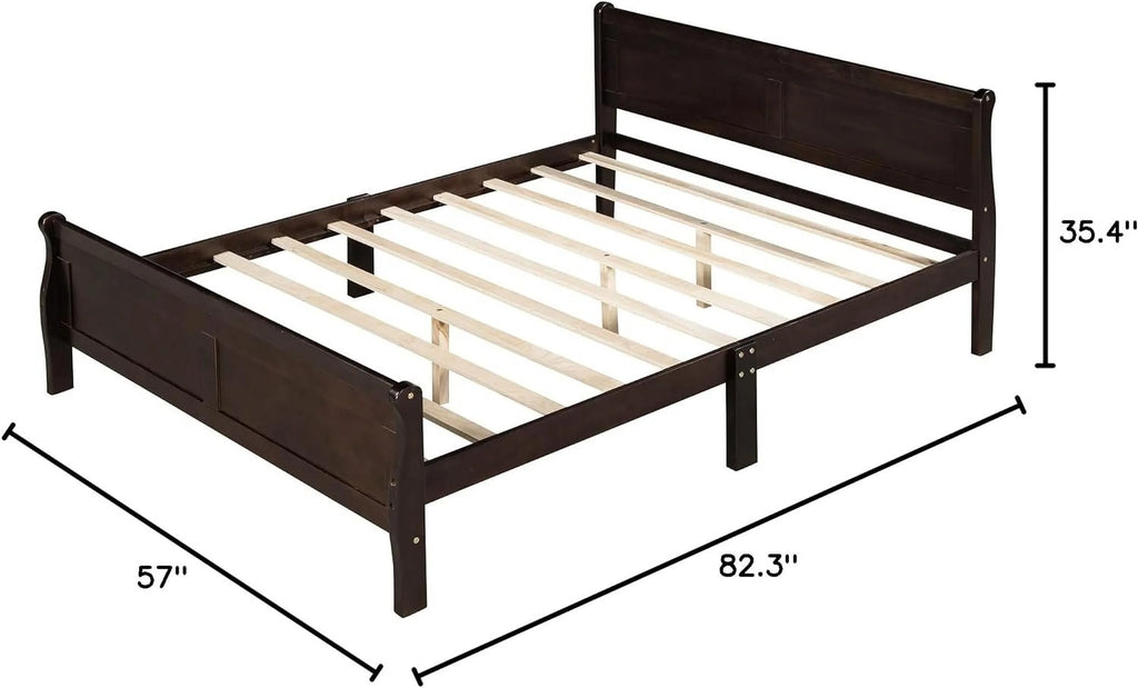 Full Platform Bed Frame with Headboard and Footboard I53455