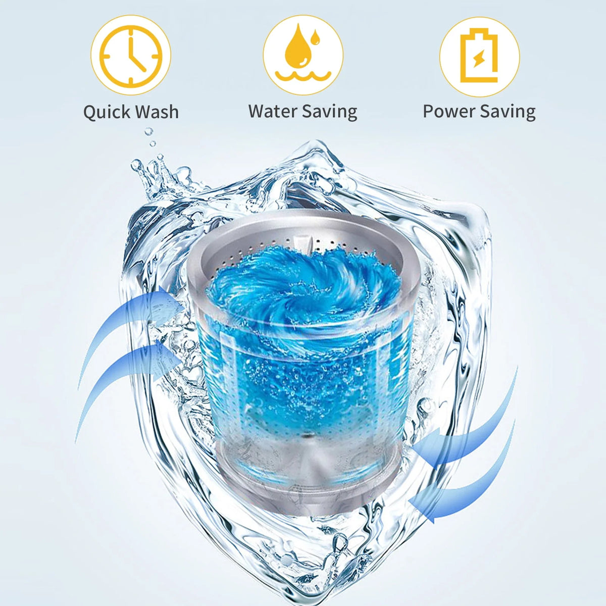 17.6Lbs Top Load Portable Washer with Drain Pump V9193