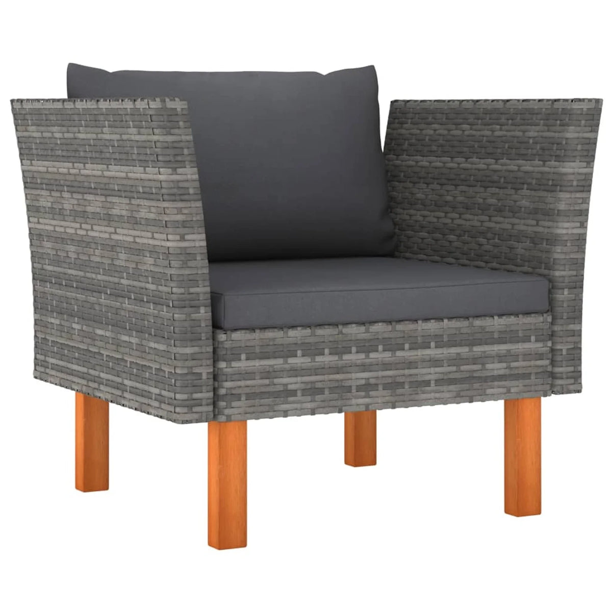 9 Piece Gray Poly Rattan Patio Conversation Set Z6780
