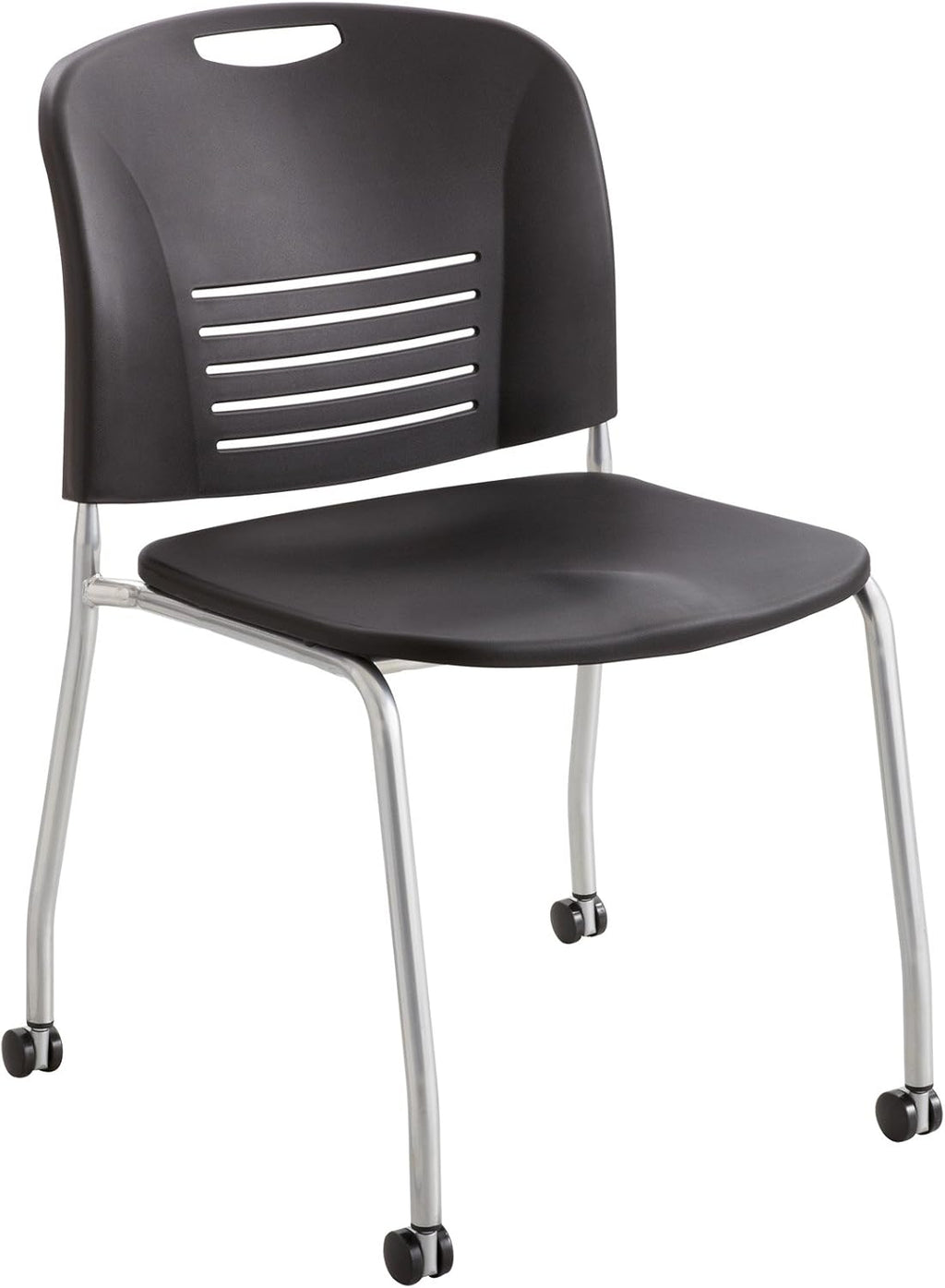 Black Stack Chair with Casters, Qty. 2 X2665