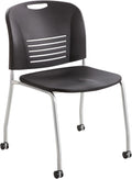 Black Stack Chair with Casters, Qty. 2 X2665