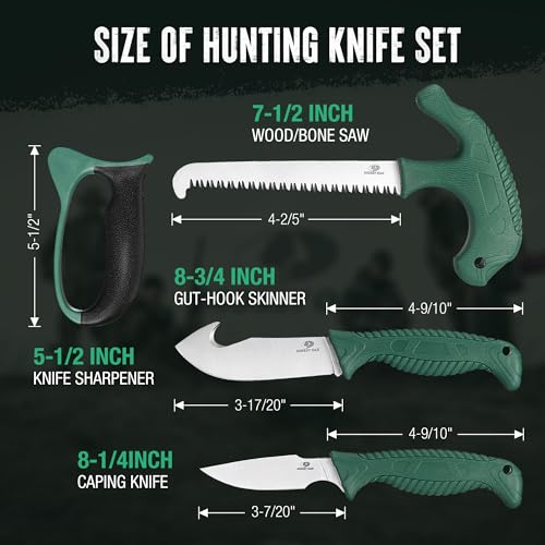 4 Pcs Hunting Knife Set with Portable Sheath N699
