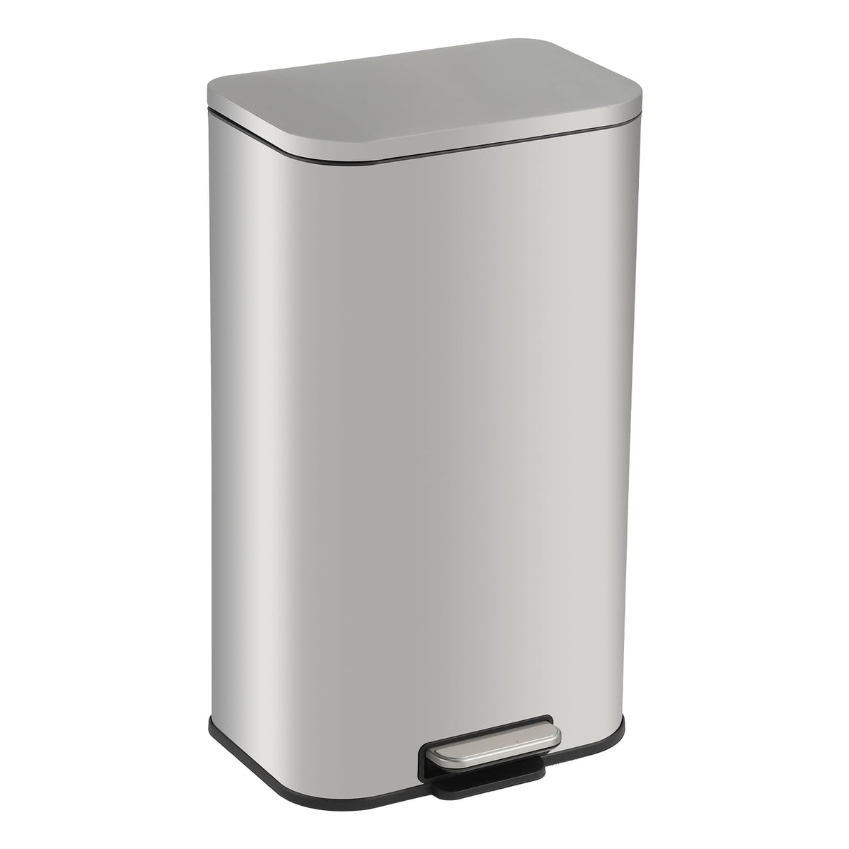 5.2 Gallon Brushed Stainless Steel Trash Can with Soft-Close Lid Y457438