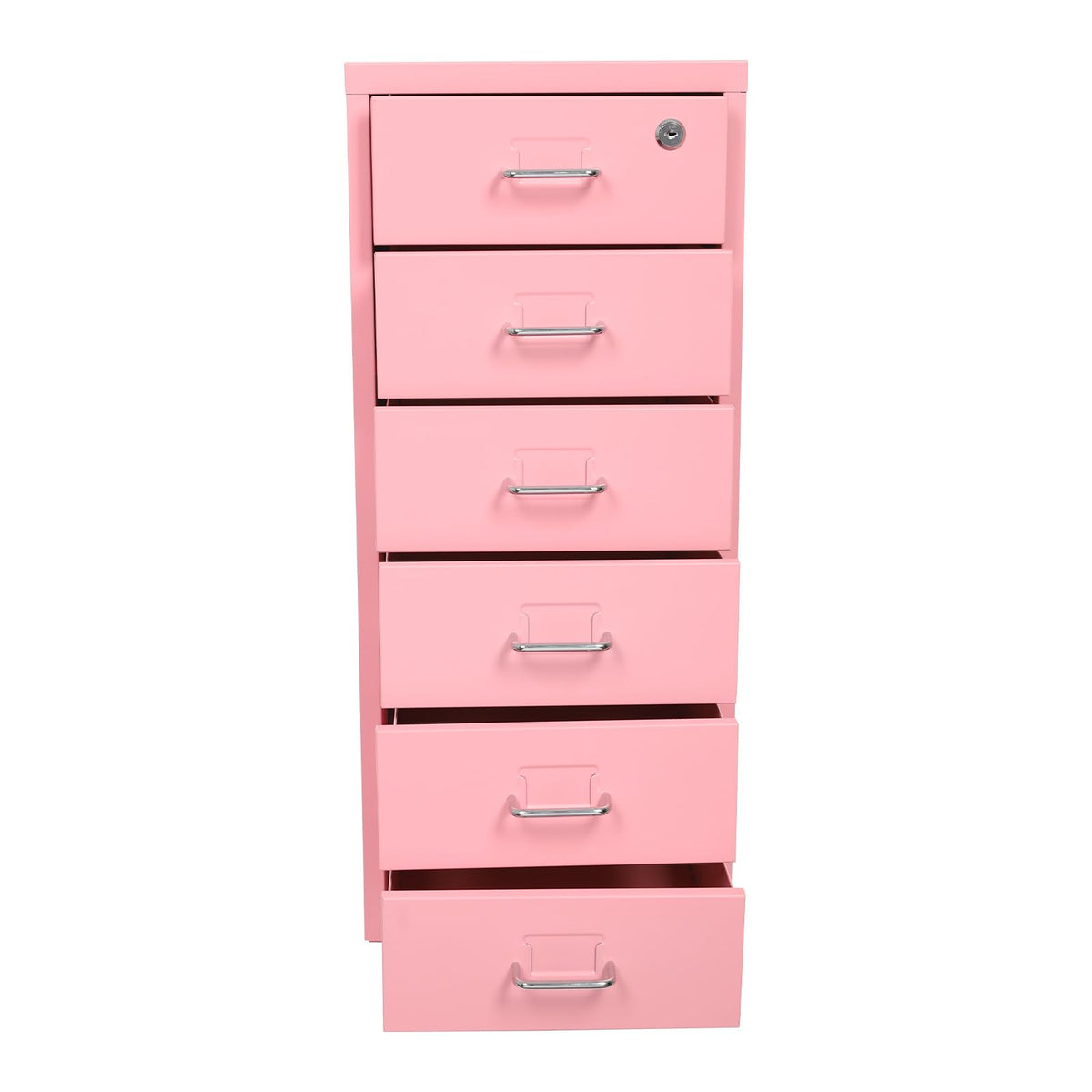 6 Drawer Lockable Metal Mobile File Cabinet with 4 Wheels X71291