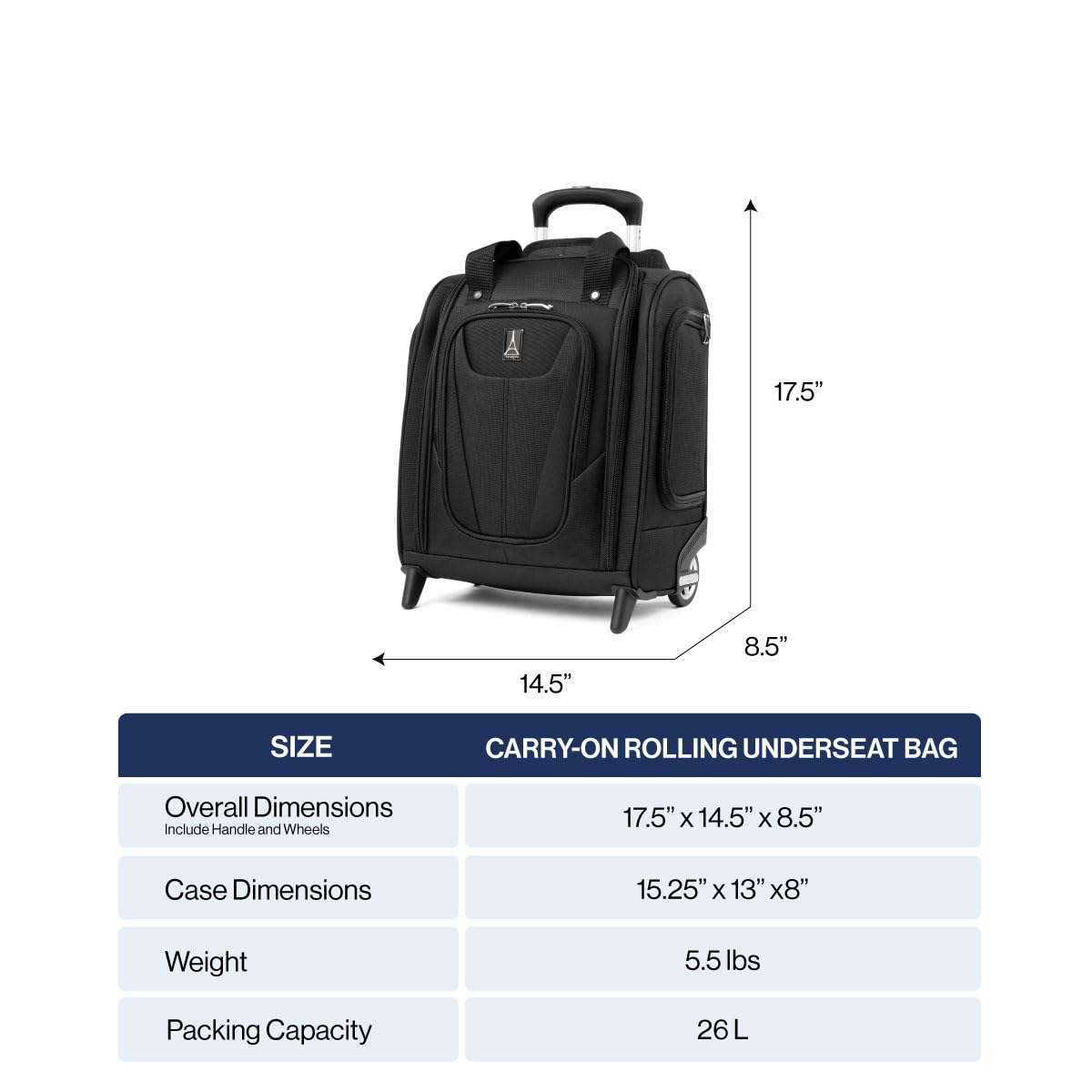 Black Softside Carry-On Underseat R253