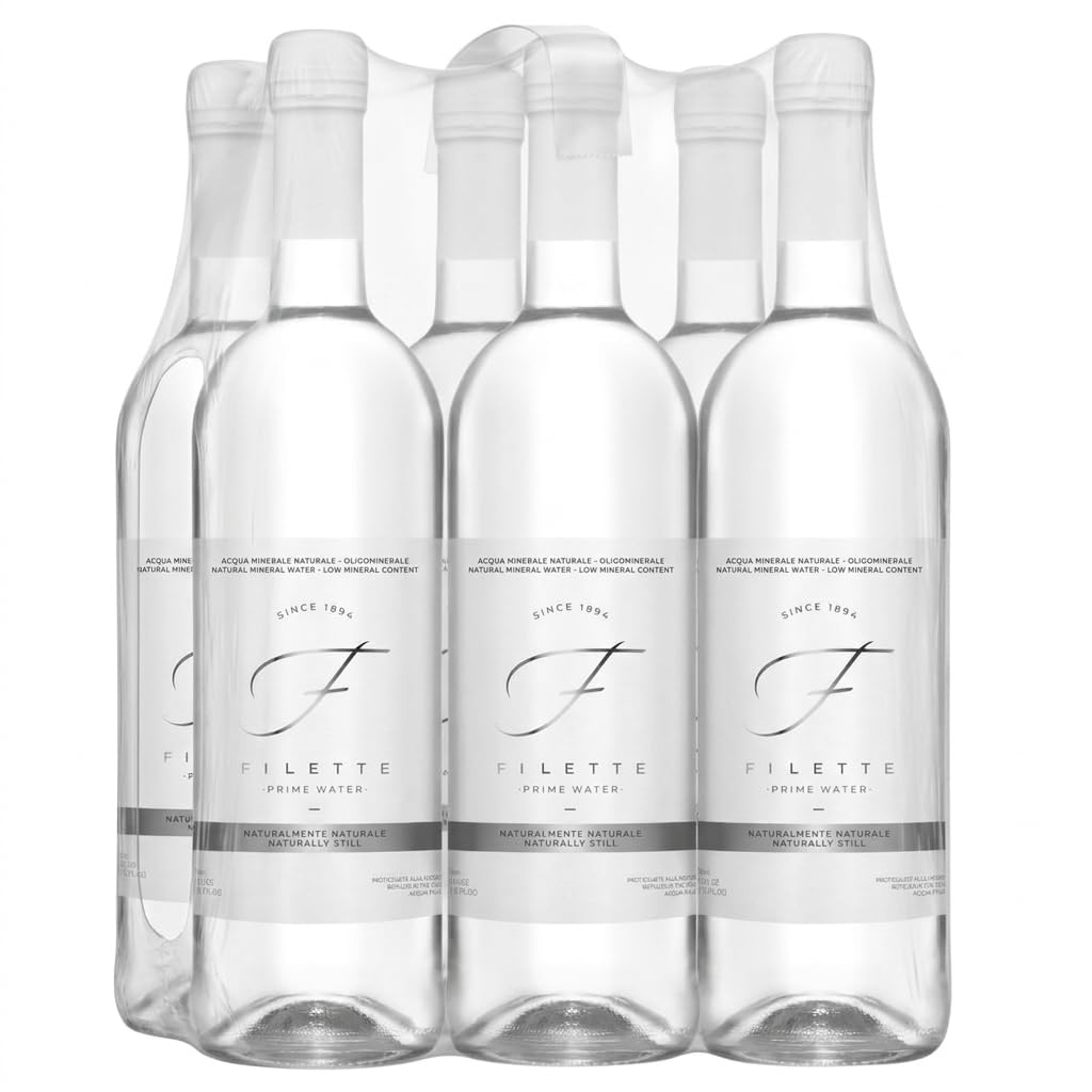 Natural Mineral Water 25 fl oz Glass Bottles Pack of 6 N51534