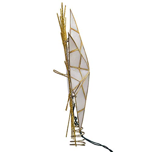 12" Gold Lighted Capiz Tree Topper Star I5779