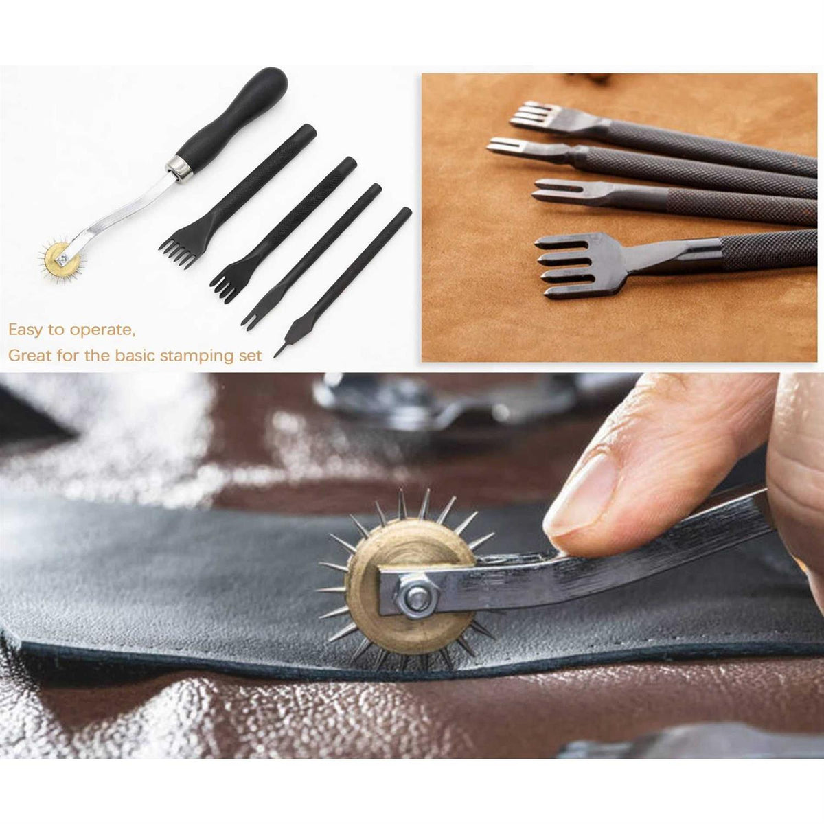 18 Pcs Leather Stitching Working Tools Kit I981