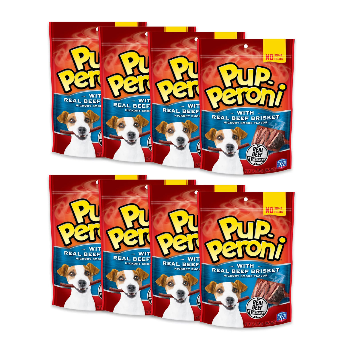 Real Beef Brisket Dog Treats 5.6oz Bag Pack of 8 U307837