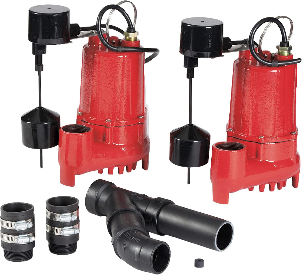 1/3 HP Dual Automatic Cast Iron Sump Pump System M303