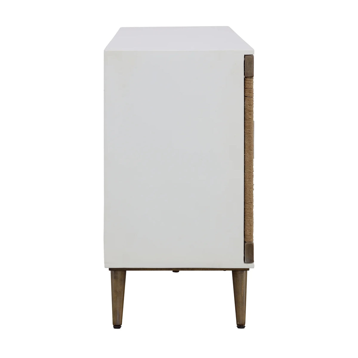 White 4-Door Wood Credenza P782264