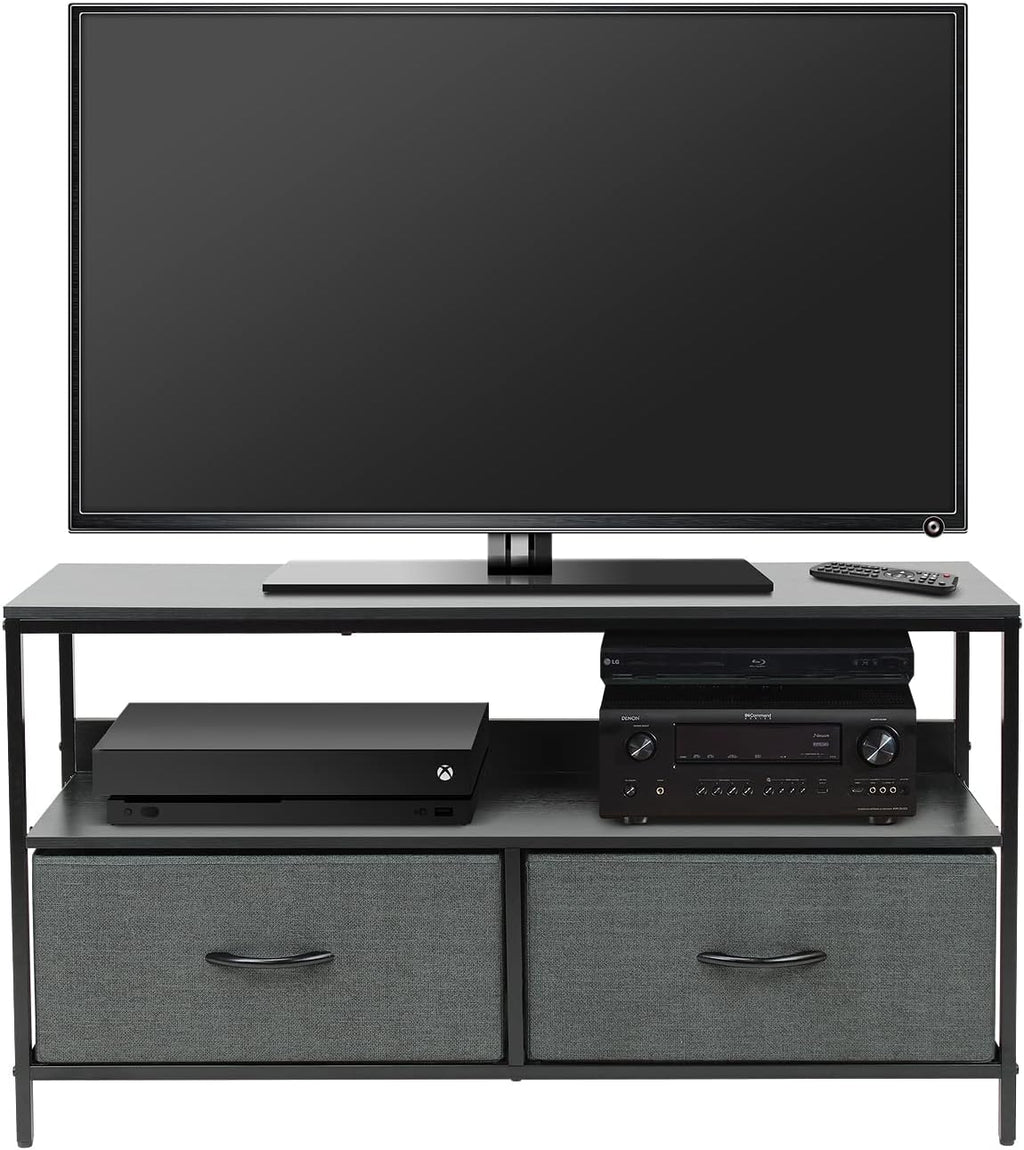 Brown Steel Frame Wood Top TV Stand Cabinet X819274